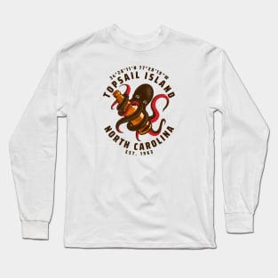 Topsail Island, NC Octopus Summer Vacation Long Sleeve T-Shirt